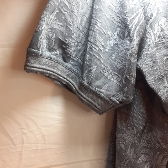 Knights Sportswear Gray Men's 3X Short Sleeve Polo Shirt Palm Trees - Picture 4 of 7